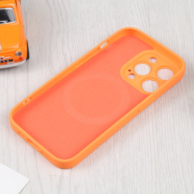 For iPhone 15 Pro Liquid Silicone Magsafe Phone Case(Orange) - iPhone 15 Pro Cases by buy2fix | Online Shopping UK | buy2fix