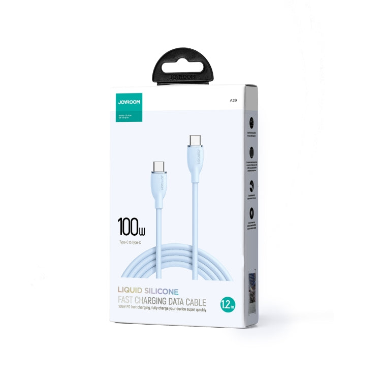 JOYROOM SA29-CC5 100W USB-C/Type-C to USB-C/Type-C Liquid Silicone Fast Charging Data Cable, Length: 1.2m(Blue) - USB-C & Type-C Cable by JOYROOM | Online Shopping UK | buy2fix