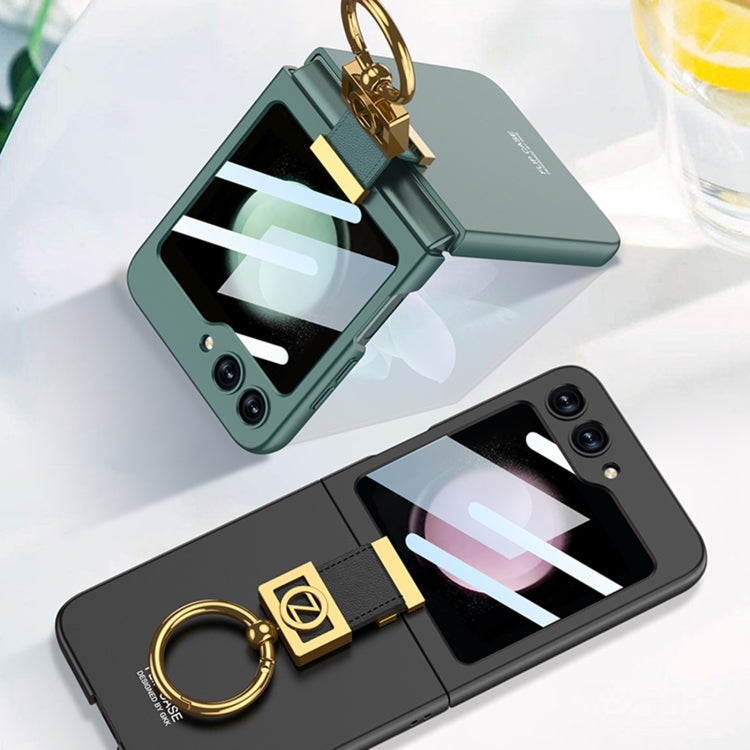 For Samsung Galaxy Z Flip5 GKK Ultra-thin Z Ring Holder PC Phone Case(Matcha Green) - Galaxy Z Flip5 Cases by GKK | Online Shopping UK | buy2fix