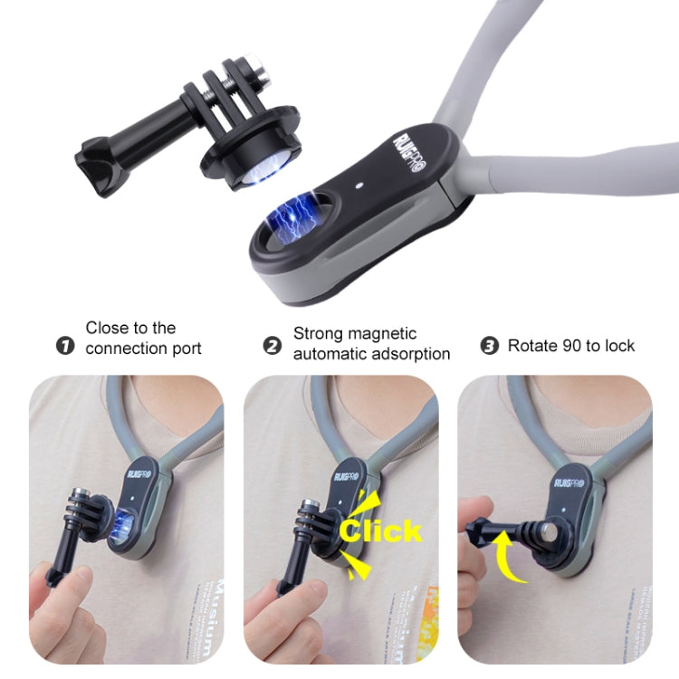 RUIGPRO Lazy Neck Bracket POV View Mount With J-Hook Buckle - Holder by RUIGPRO | Online Shopping UK | buy2fix