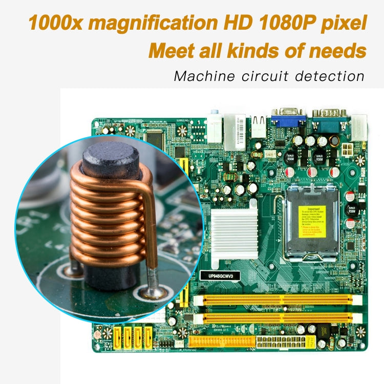 AN104 1000X 3 in 1 Digital Microscope with Helical Tube Bracket - Digital Microscope by buy2fix | Online Shopping UK | buy2fix