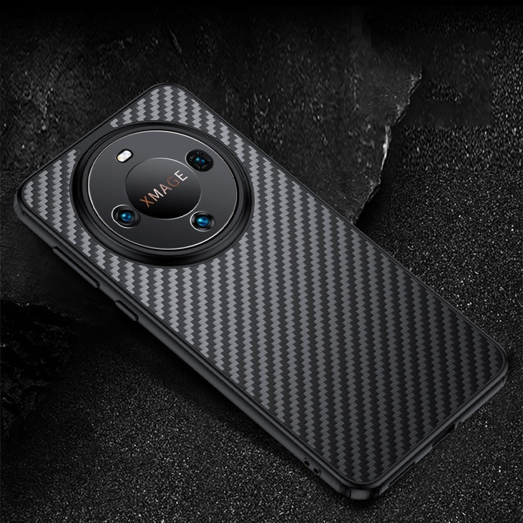 For Huawei Mate 60 wlons Magsafe Carbon Fiber Kevlar TPU Phone Case(Black) - Huawei Cases by wlons | Online Shopping UK | buy2fix