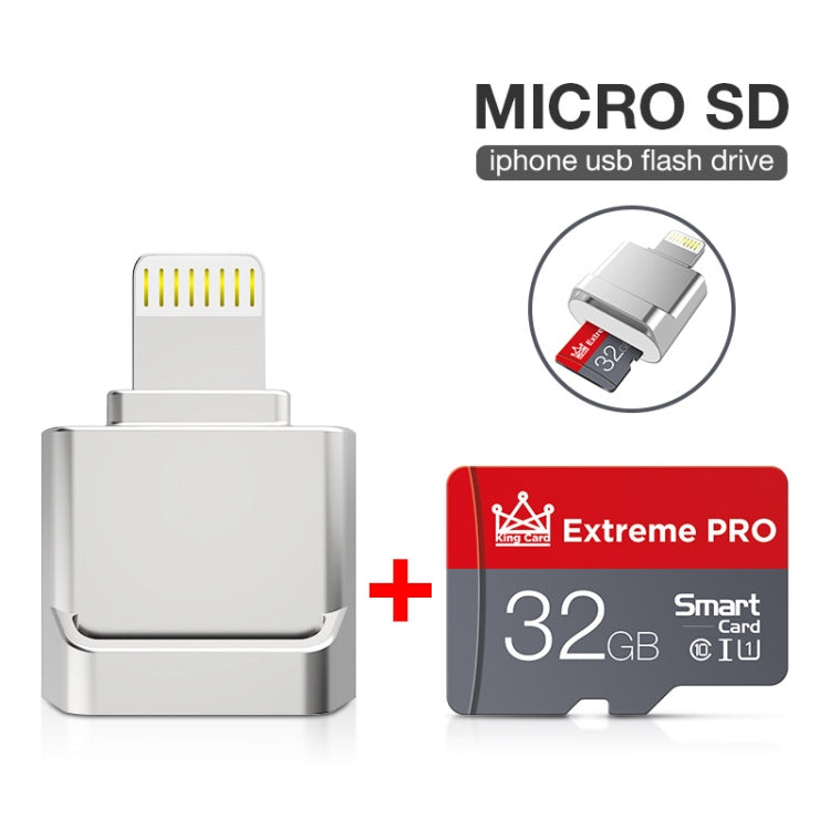 MicroDrive 8pin To TF Card Adapter Mini iPhone & iPad TF Card Reader, Capacity:16GB(Silver) -  by MICRODRIVE | Online Shopping UK | buy2fix