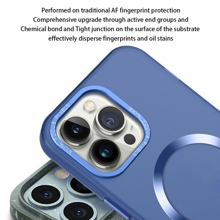 For iPhone XR CD Texture MagSafe Frosted Translucent Phone Case(Royal Blue) - More iPhone Cases by buy2fix | Online Shopping UK | buy2fix