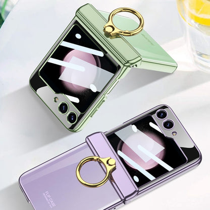 For Samsung Galaxy Z Flip5 GKK Magnetic Folding Phantom Rotary Phone Case with Ring Holder(Purple) - Galaxy Z Flip5 Cases by GKK | Online Shopping UK | buy2fix