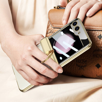 For Samsung Galaxy Z Flip5 GKK Magnetic Folding Phantom Rotary Phone Case with Ring Holder(Champagne Gold) - Galaxy Z Flip5 Cases by GKK | Online Shopping UK | buy2fix