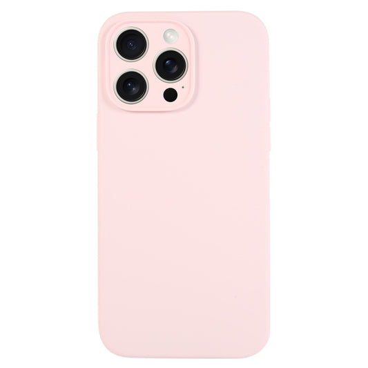 For iPhone 15 Pro Max Pure Color Liquid Silicone Fine Pore Phone Case(Grey Pink) - iPhone 15 Pro Max Cases by buy2fix | Online Shopping UK | buy2fix