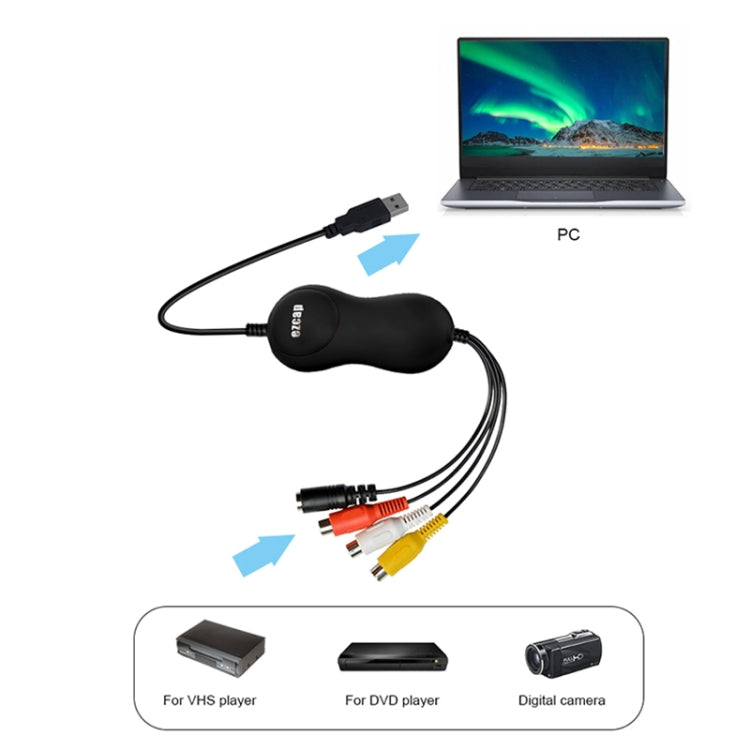 EZCAP 159 USB 2.0 Video Grabber Capture Card Window Mac VLC Media Player - Video Capture Solutions by Ezcap | Online Shopping UK | buy2fix