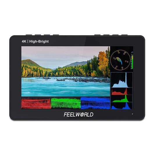 FEELWORLD F5 ProX 5.5 inch 1600nit High Bright Touch Screen DSLR Camera Field Monitor 4K HDMI F970 Install and Power Kit(Black) - On-camera Monitors by FEELWORLD | Online Shopping UK | buy2fix