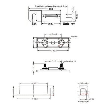 3 in 1 ANL Car Audio Modified Fuse Holder with 200A Fuse, Current:80A - Fuse by buy2fix | Online Shopping UK | buy2fix