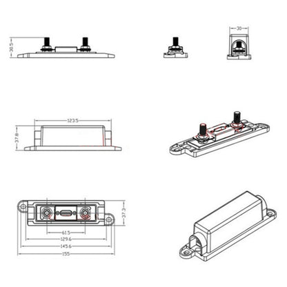 3 in 1 ANL Car Audio Modified Fuse Holder with 200A Fuse, Current:250A - Fuse by buy2fix | Online Shopping UK | buy2fix