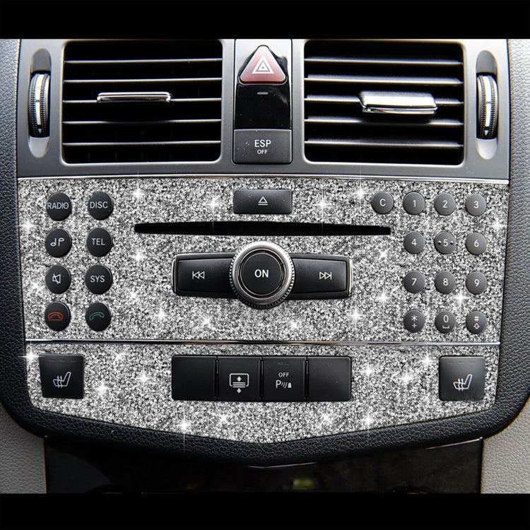 For Mercedes-Benz C-class W204 2007-2010 Car Central Control Panel B Diamond Decorative Sticker, Left and Right Drive - Car Interior Mouldings by buy2fix | Online Shopping UK | buy2fix