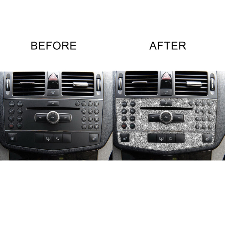 For Mercedes-Benz C-class W204 2007-2010 Car Central Control Panel B Diamond Decorative Sticker, Left and Right Drive - Car Interior Mouldings by buy2fix | Online Shopping UK | buy2fix