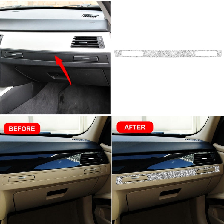 For BMW 3 Series E90 / E92 / E93 2005-2012 Car Passenger Side Center Control Diamond Decorative Sticker, Left Drive - Car Interior Mouldings by buy2fix | Online Shopping UK | buy2fix