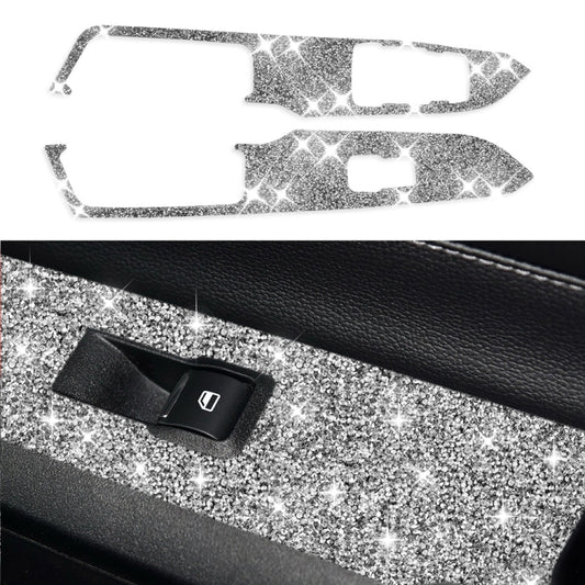 For Ford Mustang 2015-2020 Car Door Lift Panel B Diamond Decoration Sticker, Left Drive - Car Interior Mouldings by buy2fix | Online Shopping UK | buy2fix