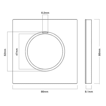 86mm Gray Aluminum Wire Drawing LED Switch Panel, Style:TV-Telephone socket - Consumer Electronics by buy2fix | Online Shopping UK | buy2fix