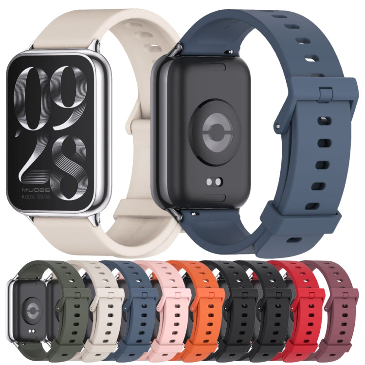 For Xiaomi Smart Band 9 Pro / 8 Pro Mijobs Silicone Breathable Watch Band(Wine Red+Silver) - Watch Bands by MIJOBS | Online Shopping UK | buy2fix