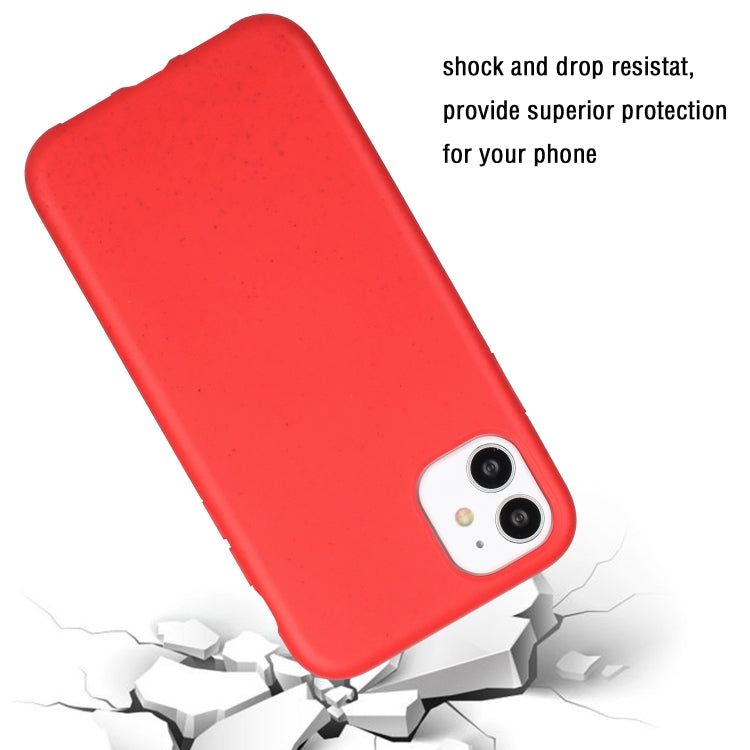 For iPhone 11 Wheat MagSafe Magnetic Straw Material + TPU Phone Case(Red) - iPhone 11 Cases by buy2fix | Online Shopping UK | buy2fix