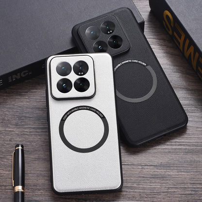 For Xiaomi 14 Pro Cloth Texture PU MagSafe Magnetic Phone Case(Black) - 14 Pro Cases by buy2fix | Online Shopping UK | buy2fix