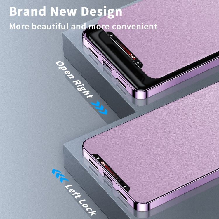 For Samsung Galaxy S22 Ultra 5G MagSafe Magnetic Plain Metal Phone Case(Purple) - Galaxy S22 Ultra 5G Cases by buy2fix | Online Shopping UK | buy2fix