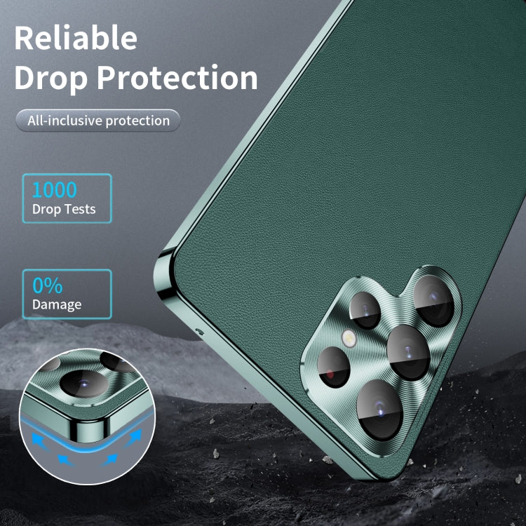 For Samsung Galaxy S23 Ultra 5G MagSafe Magnetic Plain Metal Phone Case(Green) - Galaxy S23 Ultra 5G Cases by buy2fix | Online Shopping UK | buy2fix