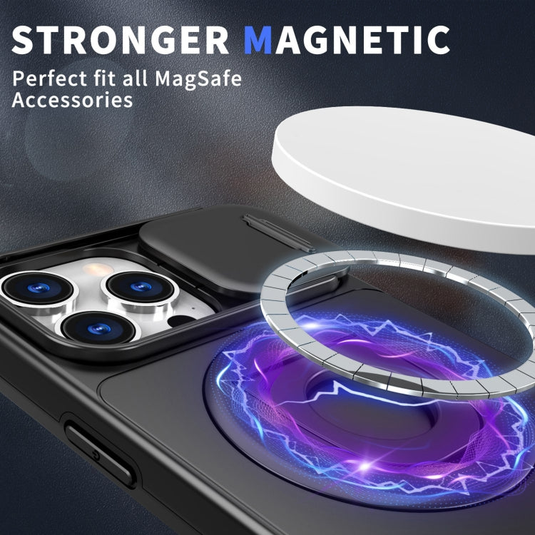 For iPhone 11 Pro Camshield MagSafe Ring Holder Armor Phone Case(Black) - iPhone 11 Pro Cases by buy2fix | Online Shopping UK | buy2fix