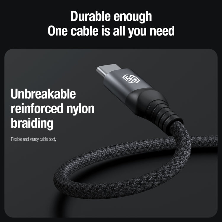 Nillkin Swift Pro 1m 3 in 1 USB to 8 Pin + Type-C + Micro USB Fast Charging Cable(Black) - Multifunction Cable by NILLKIN | Online Shopping UK | buy2fix