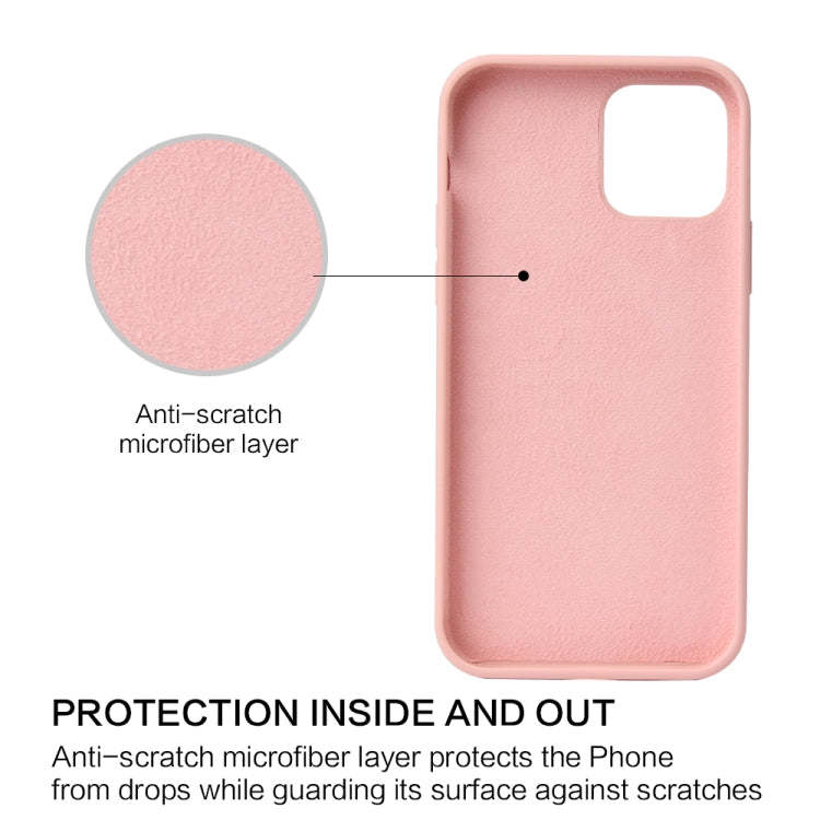 For iPhone 12 / 12 Pro Solid Color Liquid Silicone Shockproof Protective Case(Matcha Green) - iPhone 12 / 12 Pro Cases by buy2fix | Online Shopping UK | buy2fix