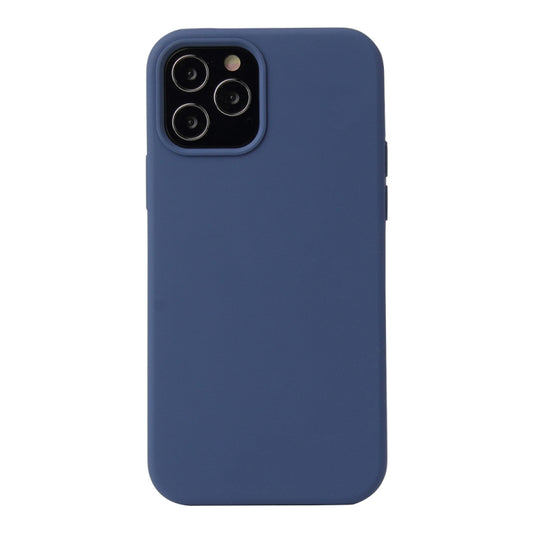 For iPhone 12 / 12 Pro Solid Color Liquid Silicone Shockproof Protective Case(Diamond Blue) - iPhone 12 / 12 Pro Cases by buy2fix | Online Shopping UK | buy2fix