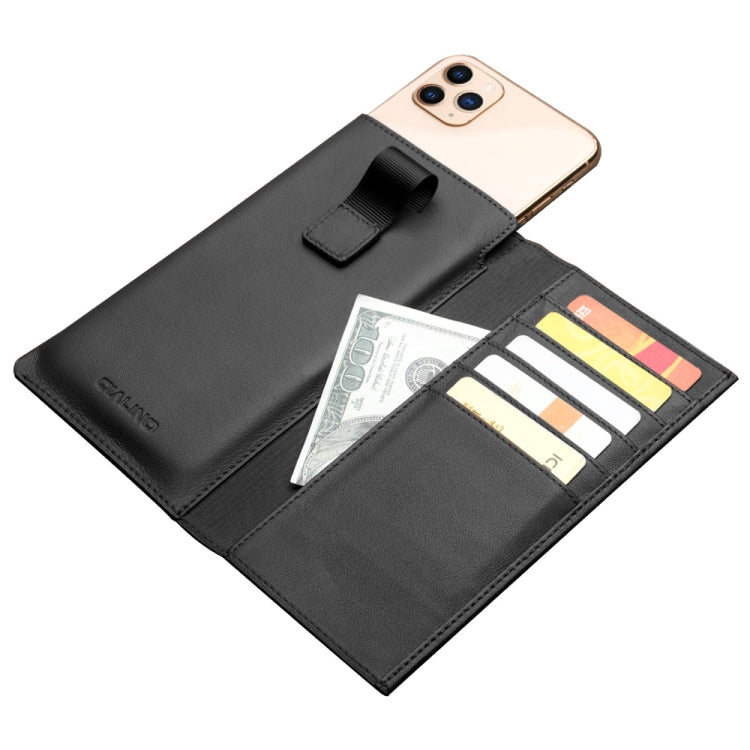 For iPhone 11 Pro Max QIALINO Nappa Texture Top-grain Leather Horizontal Flip Wallet Case with Card Slots(Black) - iPhone 11 Pro Max Cases by QIALINO | Online Shopping UK | buy2fix