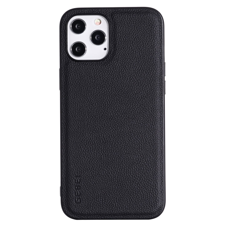 For iPhone 12 / 12 Pro GEBEI Full-coverage Shockproof Leather Protective Case(Black) - iPhone 12 / 12 Pro Cases by GEBEI | Online Shopping UK | buy2fix