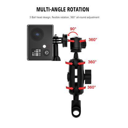 CS-1134B1 Motorcycle Bike Action Camera Recorder Mobile Phone Fixing Bracket Holder, Mirror Holder Version - Holder by buy2fix | Online Shopping UK | buy2fix