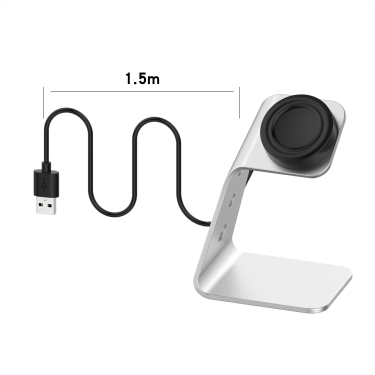 For Samsung R800 / Galaxy Watch Universal Aluminum Alloy Magnetic Charger Holder with Chip Protection, Support Fast Charging(Grey) - Charger by buy2fix | Online Shopping UK | buy2fix