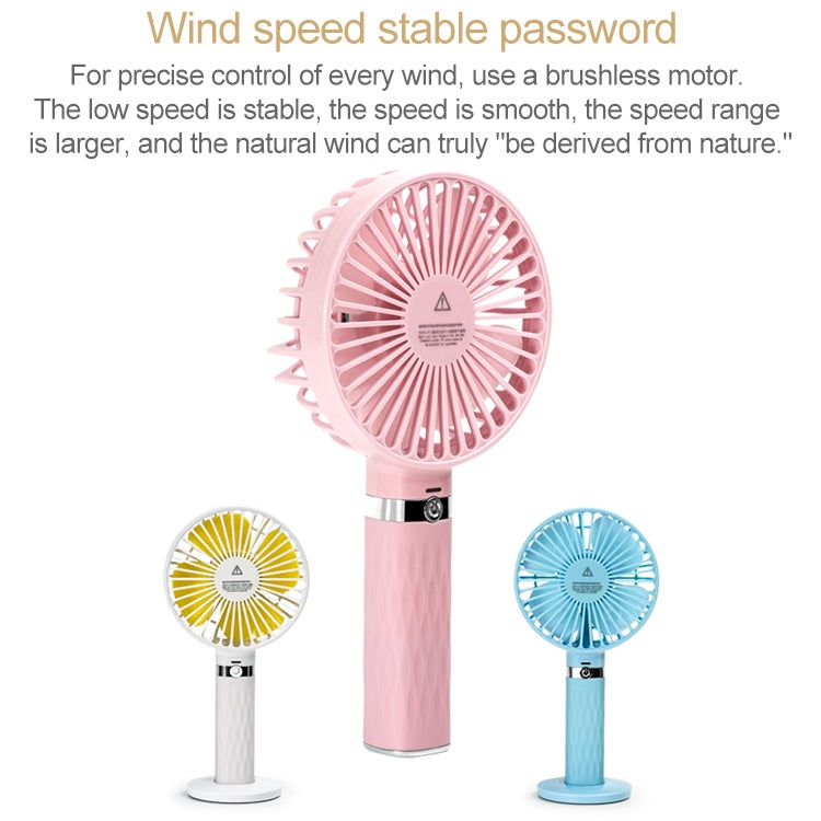 S8 Portable Mute Handheld Desktop Electric Fan, with 3 Speed Control (Pink) - Consumer Electronics by buy2fix | Online Shopping UK | buy2fix