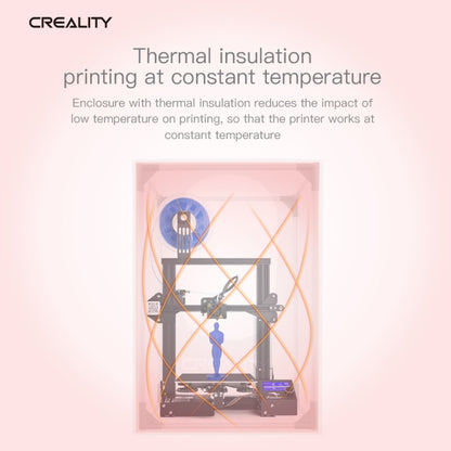 Creality 3D Printer Flame Retardant Aluminum Foil Cloth Protective Cover for Ender-3, Small Size: 72x60x48cm - Parts by Creality | Online Shopping UK | buy2fix