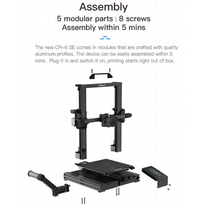 CREALITY CR-6 SE 350W Intelligent Leveling-free DIY 3D Printer, Print Size : 23.5 x 23.5 x 25cm, US Plug - 3D Printer by Creality | Online Shopping UK | buy2fix