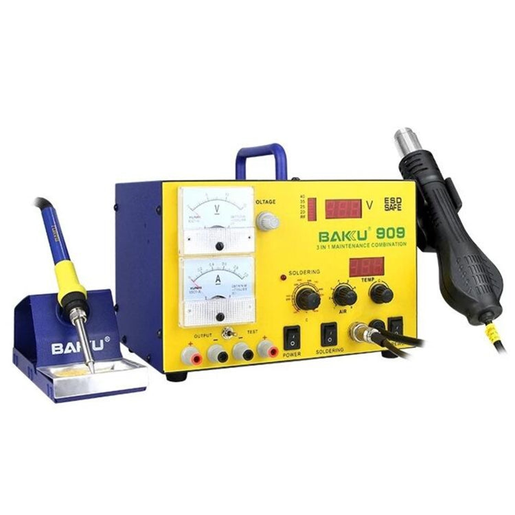 BAKU BK-909 BGA Rework Solder Station Hot Air Gun Welder Equipment, EU Plug - Soldering Iron Set by BAKU | Online Shopping UK | buy2fix