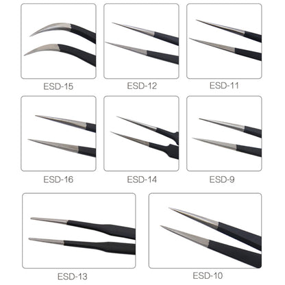 BEST BST-13 Precision Anti-static ESD Stainless Steel Tweezers - Tweezers by BEST | Online Shopping UK | buy2fix