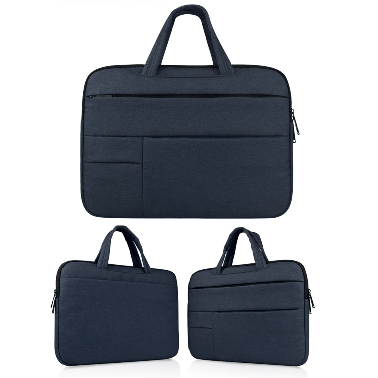 Universal Multiple Pockets Wearable Oxford Cloth Soft Portable Leisurely Handle Laptop Tablet Bag, For 15.6 inch and Below Macbook, Samsung, Lenovo, Sony, DELL Alienware, CHUWI, ASUS, HP (navy) - 15.6 - 17 inch by buy2fix | Online Shopping UK | buy2fix