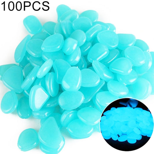 100 PCS Glow in The Dark Garden Pebbles for Walkways & Decoration and Plants Luminous Stones(Baby Blue) - Home & Garden by buy2fix | Online Shopping UK | buy2fix