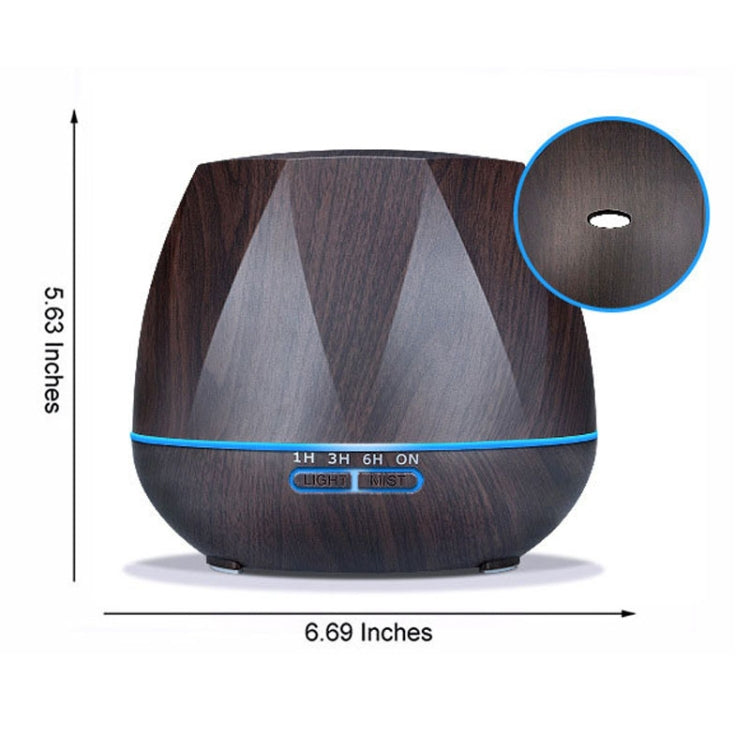 Diamond Wood Grain Remote Control Ultrasonic Humidifier Aromatherapy Machine Automatic Alcohol Sprayer with LED Lights, Capacity: 400mL, AU Plug (Light Wood Color) - Home & Garden by buy2fix | Online Shopping UK | buy2fix