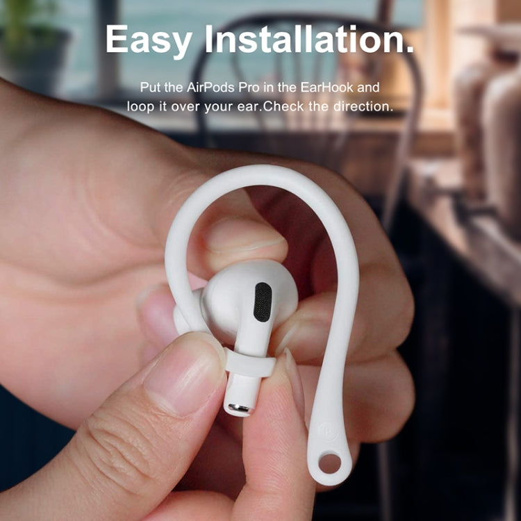 For AirPods 1 / 2 / Pro Anti-lost Silicone Earphone Ear-hook(White) - Apple Accessories by buy2fix | Online Shopping UK | buy2fix