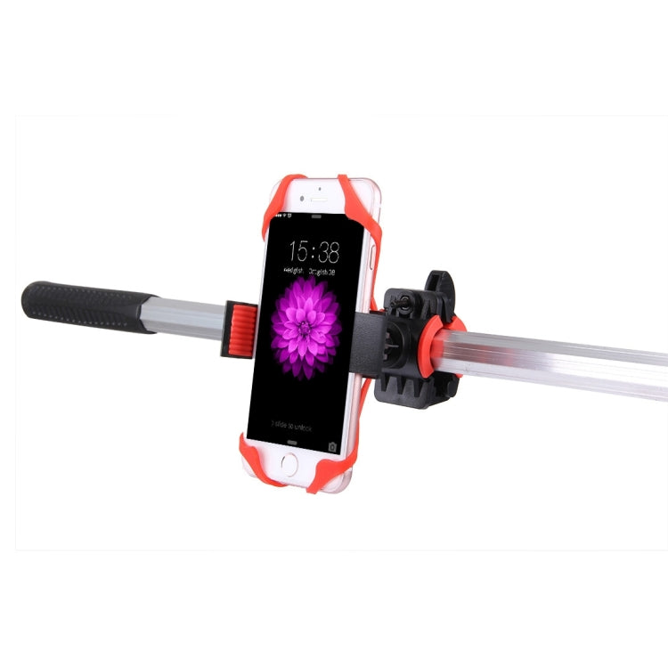 360 Degree Rotation Bicycle Phone Holder with Flexible Stretching Clip for iPhone 7 & 7 Plus / iPhone 6 & 6 Plus / iPhone 5 & 5C & 5s(Red) - Holders by buy2fix | Online Shopping UK | buy2fix