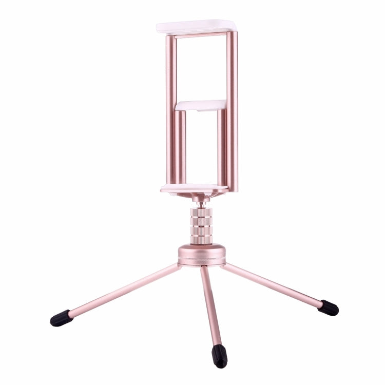 Multi-function Aluminum Alloy Tripod Mount Holder Stand , for iPad, iPhone, Samsung, Lenovo, Sony and other Smartphones & Tablets & Digital Cameras(Rose Gold) - Desktop Holder by buy2fix | Online Shopping UK | buy2fix