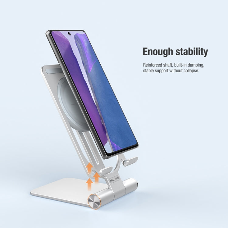 NILLKIN 2 in 1 15W PoweHold Mini Vertical Foldable Detachable Wireless Charger Mobile Phone Holder (Silver) - Apple Accessories by NILLKIN | Online Shopping UK | buy2fix