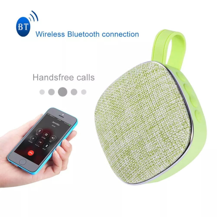 X25new Cloth Texture Square Portable Mini Bluetooth Speaker, Support Hands-free Call & TF Card & AUX(Green) - Mini Speaker by buy2fix | Online Shopping UK | buy2fix