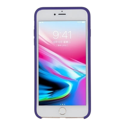 Pure Color Liquid Silicone Case for iPhone 8 Plus & 7 Plus(Dark Purple) - Apple Accessories by buy2fix | Online Shopping UK | buy2fix