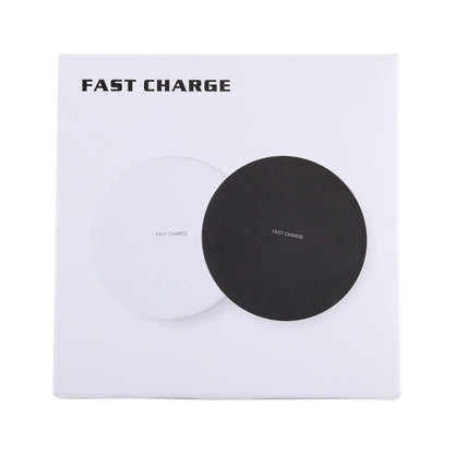 9V 1A / 5V 1A Universal Round Shape Qi Standard Fast Wireless Charger(Black) - Wireless Charger by buy2fix | Online Shopping UK | buy2fix