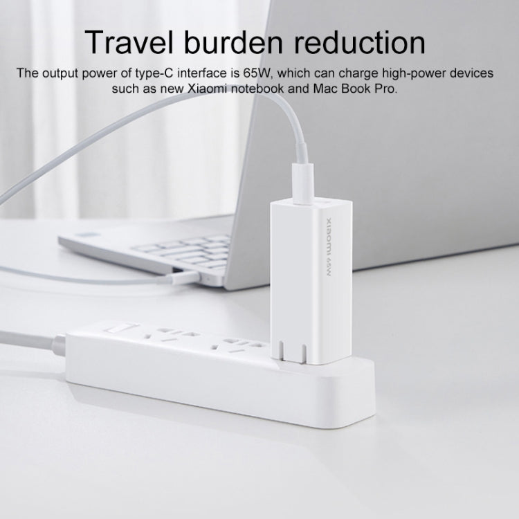 Original Xiaomi AD652G 65W Type-C / USB-C + USB GaN Travel Charger Power Adapter, CN Plug(White) - Apple Accessories by Xiaomi | Online Shopping UK | buy2fix