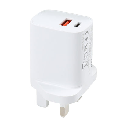 E087 20W USB-C / Type-C + USB Ports Fast Charging Travel Charger, UK Plug - USB Charger by buy2fix | Online Shopping UK | buy2fix